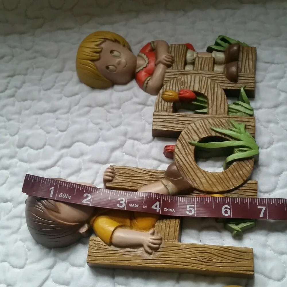 Vintage Burwood 2602 & 2601 Wall Hang Plastic HOPE CHARITY 1972